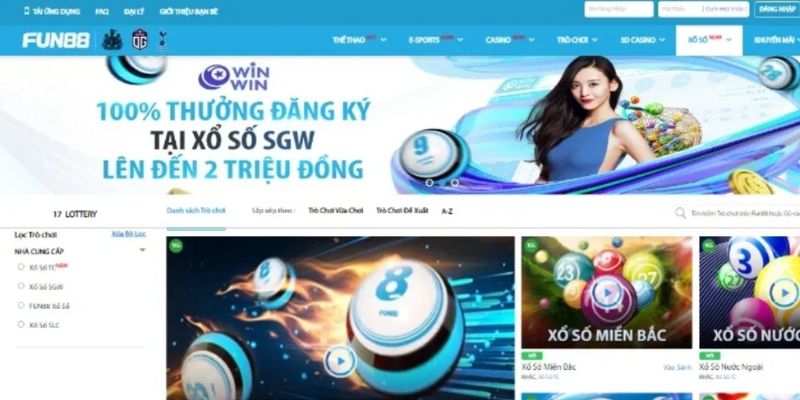 Nhà cái Fun88 cung cấp đa dạng các hình thức lô đề