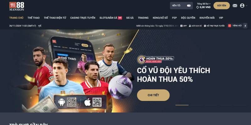 Cổng game M88 ghi dấu ấn nhờ chất lượng dịch vụ