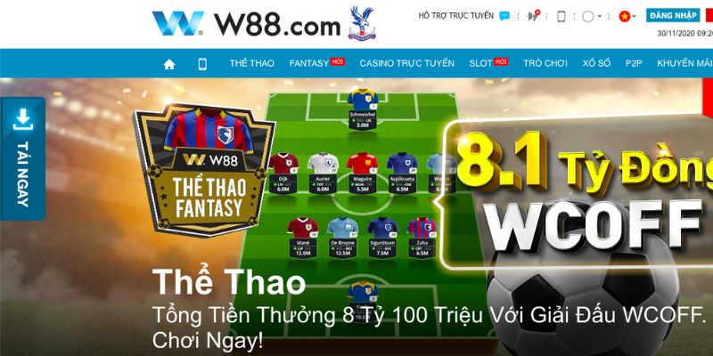 Sân chơi W88 sở hữu kho game đồ số, phục vụ mọi nhu cầu người chơi